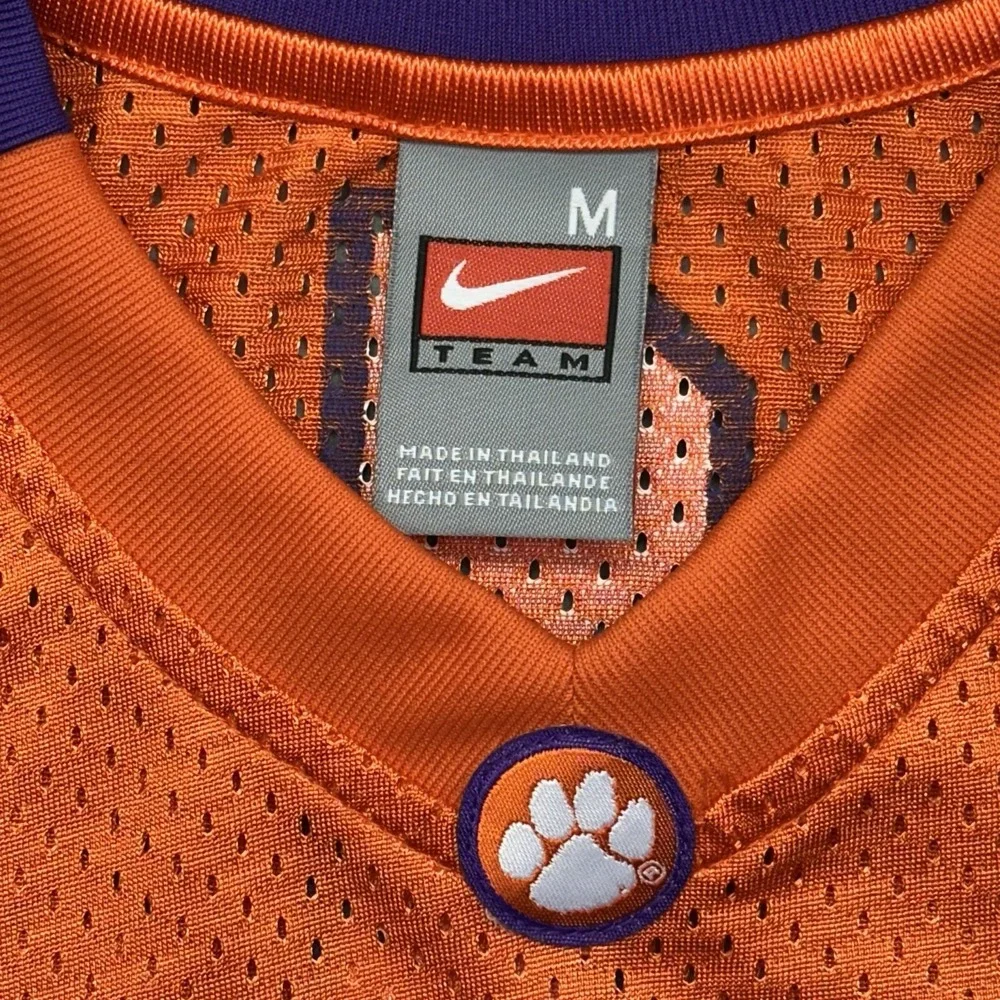 Nike Team Clemson University Tigers Orange #1 Youth Medium Home Football Jersey